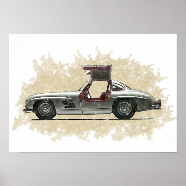 Poster Arte de Carro Retrô (Frente)
