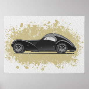 Poster Arte de Carro Retrô