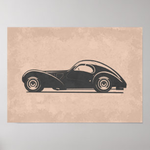 Poster Arte de Carro Retrô