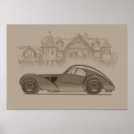 Poster Arte de Carro Retrô