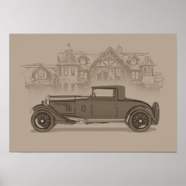 Poster Arte de Carro Retrô