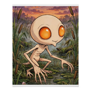 Póster Arte de Cartão Colecionável do Pôster do Demônio d