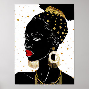 Poster Arte de Cartaz de Mulheres Africanas 