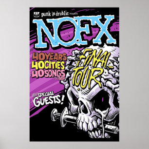 Poster Arte de Cartaz de NOFX Final Tour REPRODUCTION Gig