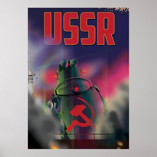 Póster Arte de cartaz de viagem de desenho animado da Rús (Frente)