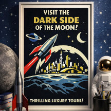 Arte de Cartaz Vintage Dark Side of Moon Deco Viag