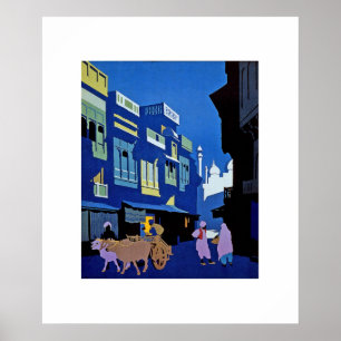 Póster Arte de Cartaz Vintage Índia