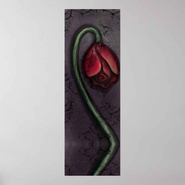 Poster Arte de Casa Assombrada Rosa Moribunda Gótica (Frente)
