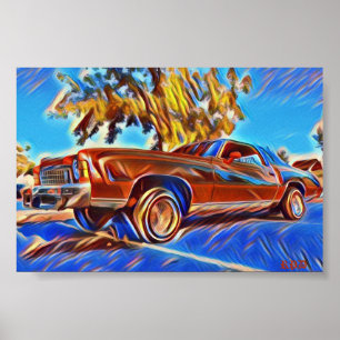 Poster Arte de Cavaleiro Baixo Monte Carlo, de 70 anos
