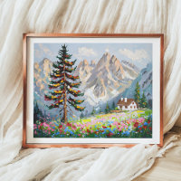 Arte de Cefaleiro de Montanha de Pintura Vibrante