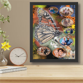 Poster Arte de Colagem de Fotos de Borboleta da Família