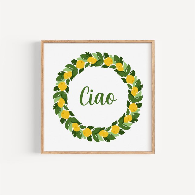 Poster Arte de Cozinha com Coroa de Limão Mediterrâneo De (Criador carregado)