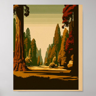 Poster Arte de Crescimento Antigo de Parques Vintage
