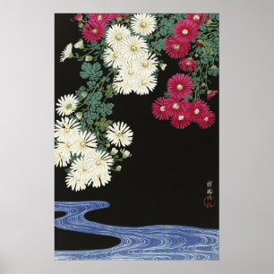 Poster Arte de Crisântemo Vintage Ohara Koson