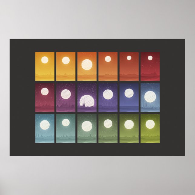 Poster Arte de Dados Iconográficos - Mundos (Frente)
