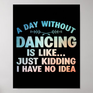 Poster Arte de Dança Divertida Para Meninas Adolescentes
