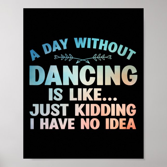 Poster Arte de Dança Divertida Para Meninas Adolescentes  (Frente)