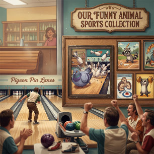 Poster Arte de desenho animado engraçada de pombo de boli