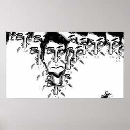 Poster Arte de desenho animado experimental