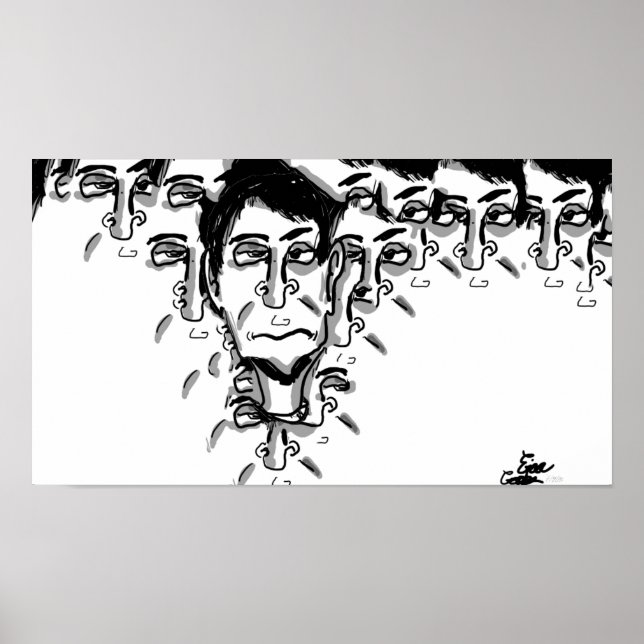 Poster Arte de desenho animado experimental (Frente)