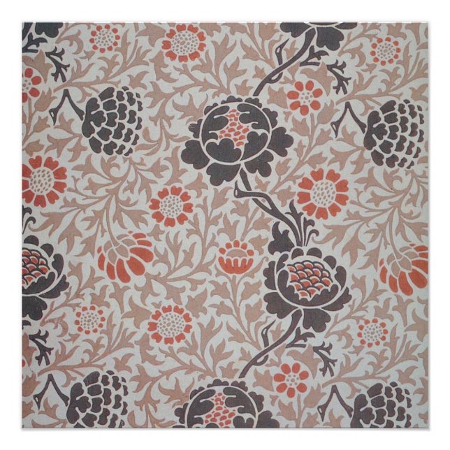 Póster Arte de Design Botânico Grafton de William Morris (Frente)