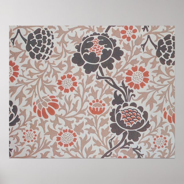Póster Arte de Design Botânico Grafton de William Morris (Frente)