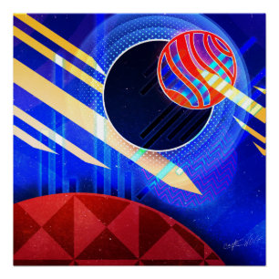 Póster Arte de Digitas das esferas da dança