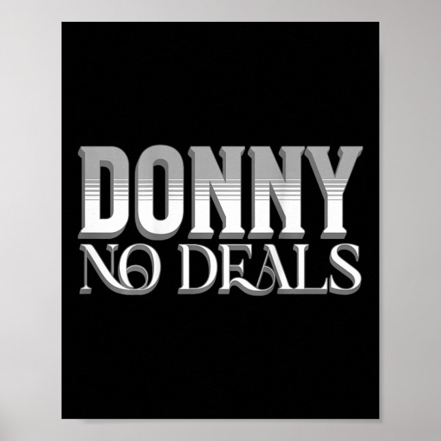 Poster Arte de Donny Sem Negócios Sem Tarifas Comércio Pu (Frente)