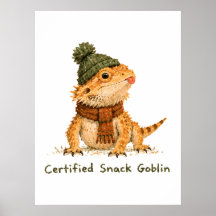 Arte de Dragão Barbudo Goblin de Lanche Certificad