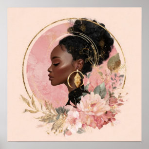 Poster Arte de Empoderamento da Mulher Negra