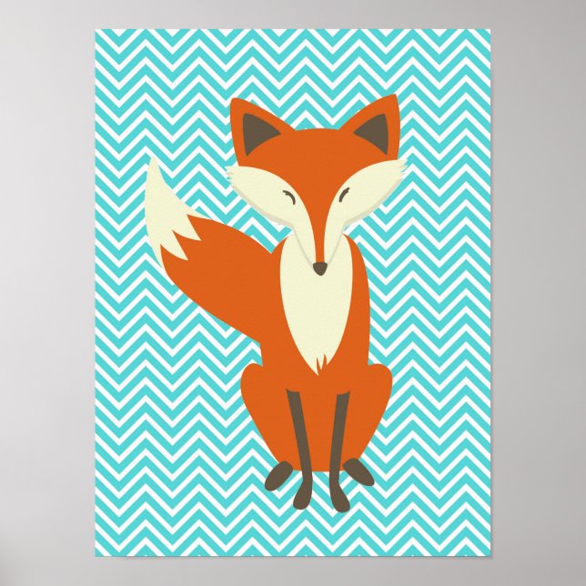 Poster Arte de Enfermeiro Blue Chevron Sly Fox (Frente)
