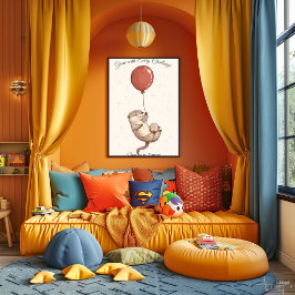 Póster Arte de Enfermeiro Personalizada - Lontra com Balã