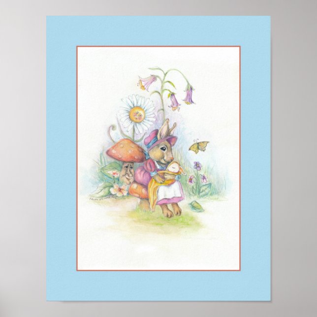 Póster Arte de Ensino Personalizável: mãe e bebê (Frente)