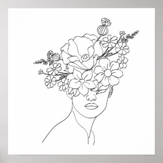 Poster Arte de esboço fino