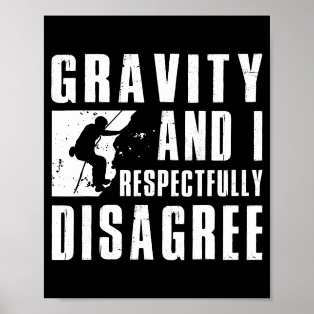 Poster Arte De Escala De Rock Divertida Para Homens Mulhe (Frente)