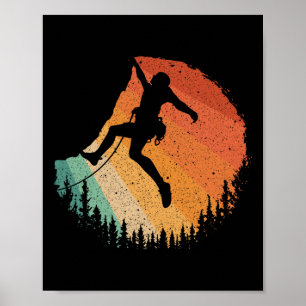 Poster Arte de Escalada em Rocha para Homens e Mulheres M