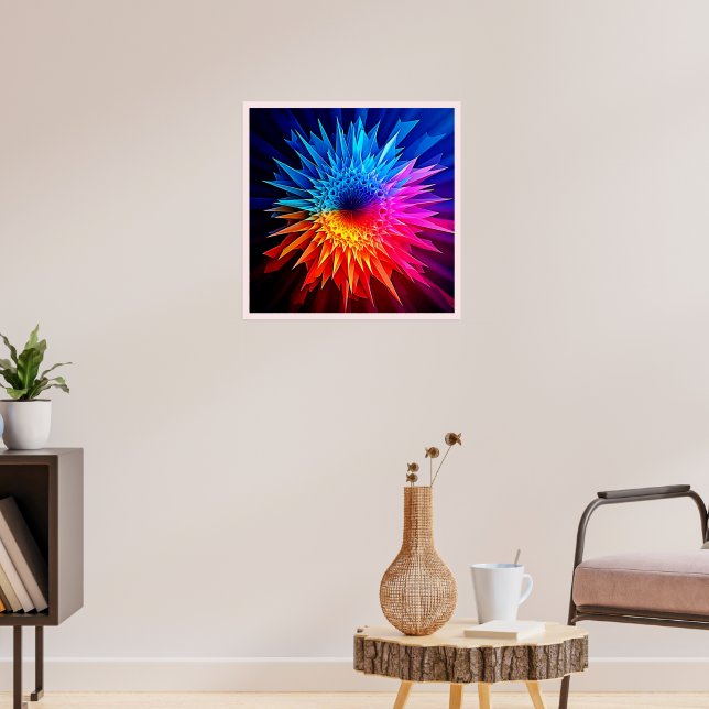 Poster Arte de Estrela Explosiva Fria e Quente e Espinhos (Sala de Estar 3)