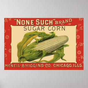 Poster Arte De Etiquetas Vegetais Vintage, Nenhuma Dessas