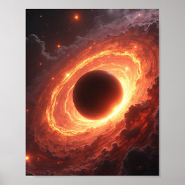 Poster Arte de Evento Cósmico de Vórtice Espacial de Bura