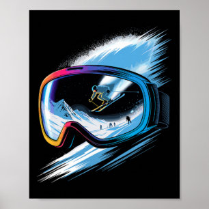 Poster Arte de exposição múltipla Esqui Montanha Esqui Ne