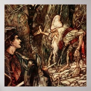 Poster Arte de fada “Rumpelstiltskin” por Arthur Rackham