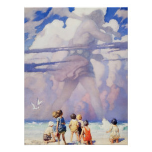 Póster Arte de fadas “O Gigante” por NC Wyeth