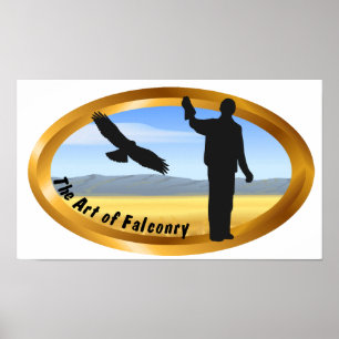 Póster Arte de Falconry - Oval