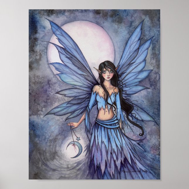 Póster Arte de fantasia da fada da lua Lunetta (Frente)