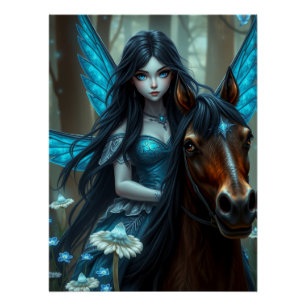 Póster Arte de Fantasia de Cavalo do Guerreiro