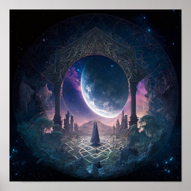 Poster Arte de Fantasia Surreal do Exterior (Frente)