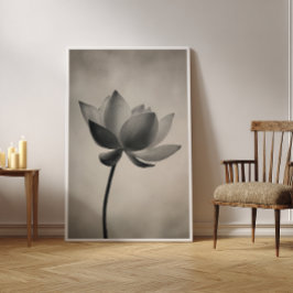 Póster Arte de Flor de Lotus Minimalista - Decor de Pared