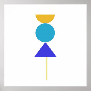 Poster arte de formas abstratas
