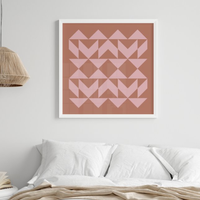 Poster Arte de Formas Geométricas Modernas | Blush e Terr (Criador carregado)