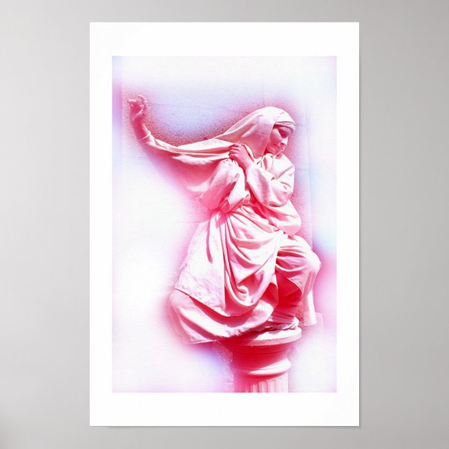 Poster Arte de freira rosa (Frente)